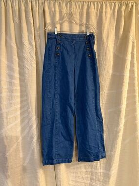 Old Navy High-Rise Wide-Leg Sailor Jeans in Dark Blue